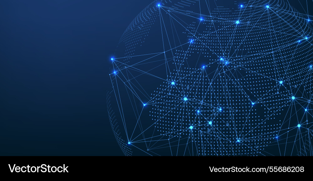Global network connection concept big data Global network connection concept big data vector image