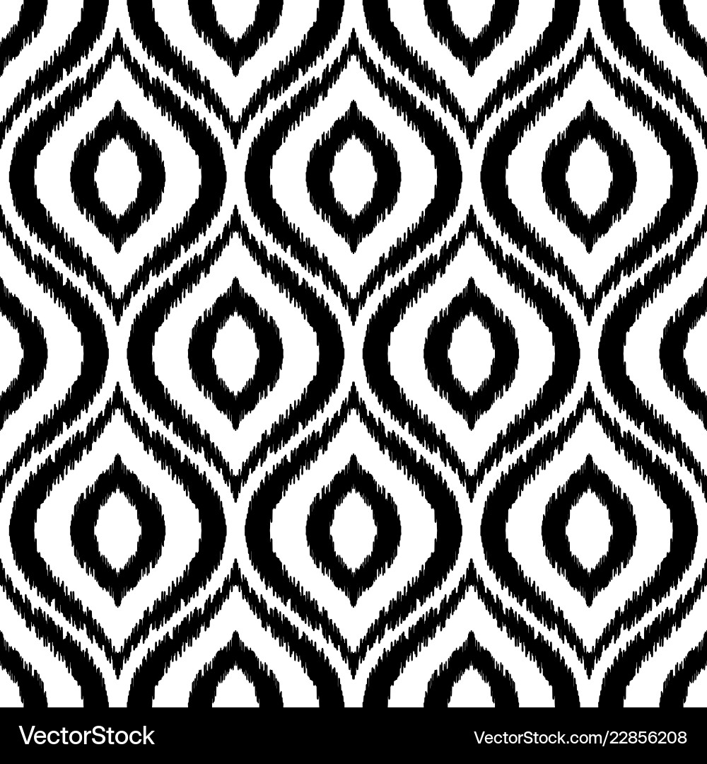 Ikat damask seamless pattern Royalty Free Vector Image
