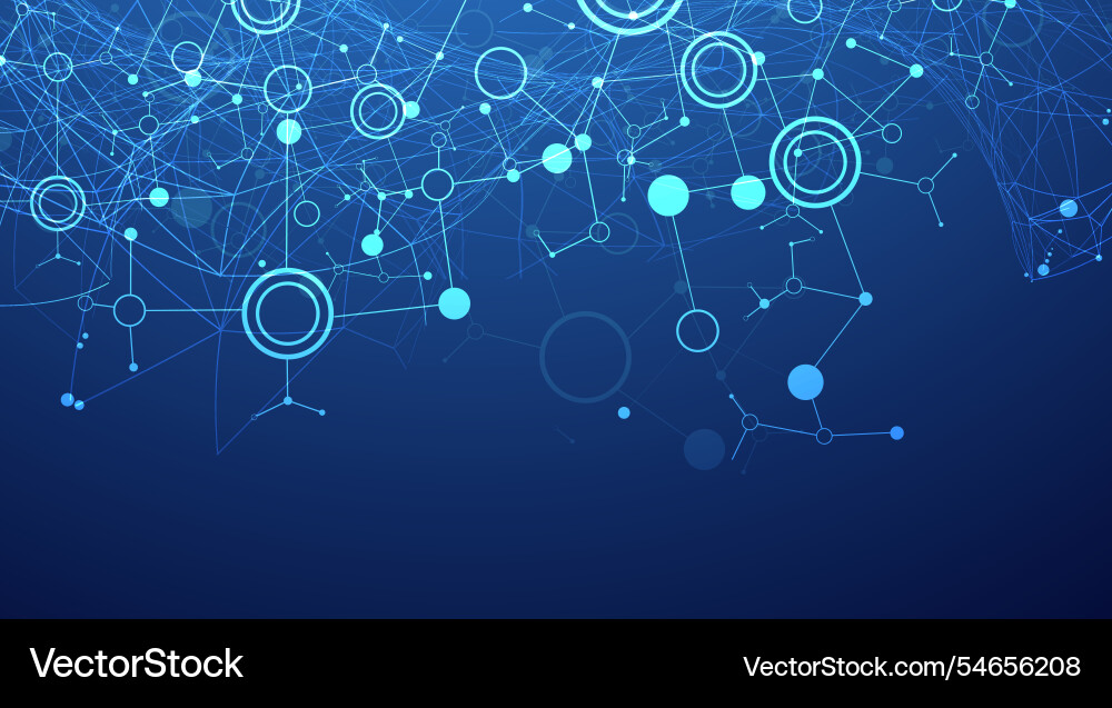 Scientific abstract background plexus effect Vector Image