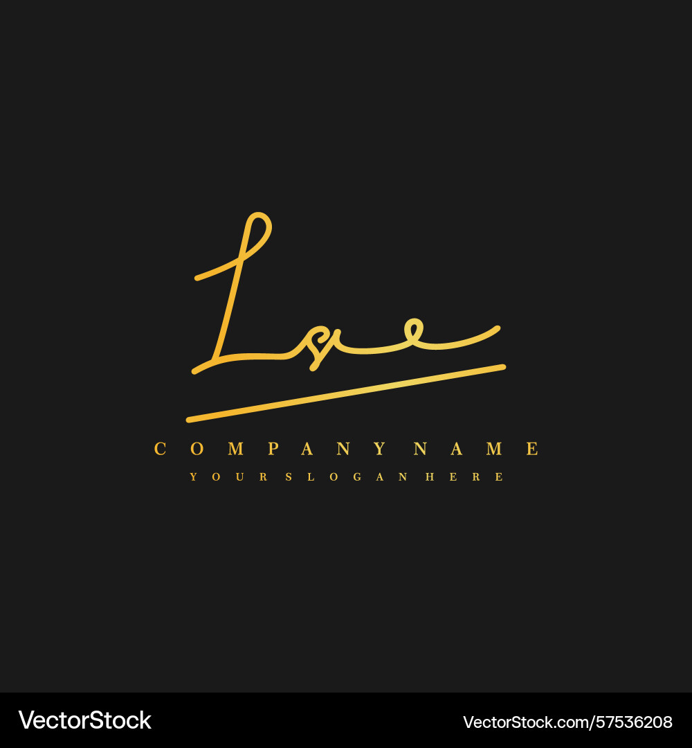 Signature style ls initial logos initials logo Vector Image