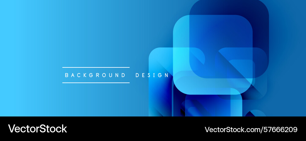 Abstract blue background overlapping squares Vector Image
