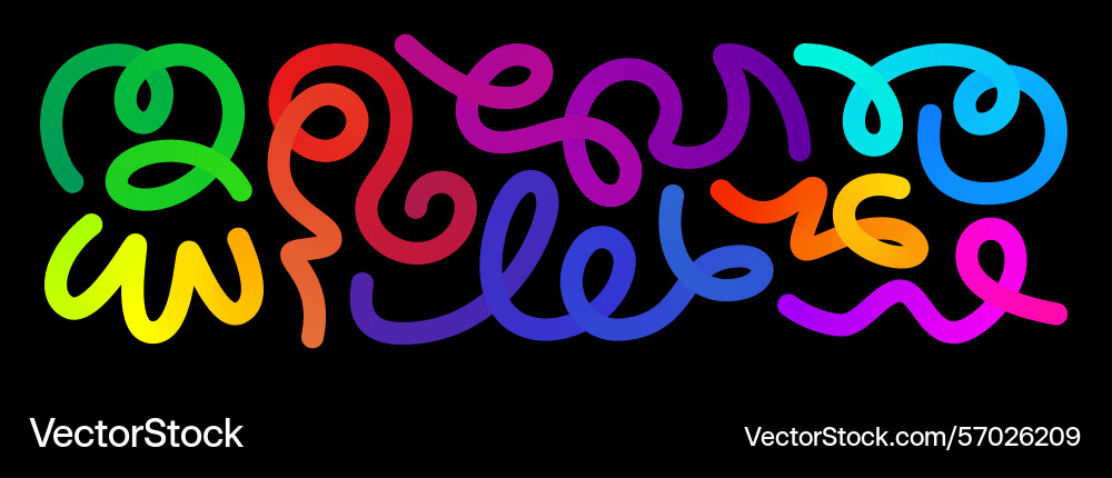 Abstrakte Linie Form Farbe Gradienten Curvy Objekt Abstrakte Linie Form Farbe Gradienten Curvy Objekt Vektorbild