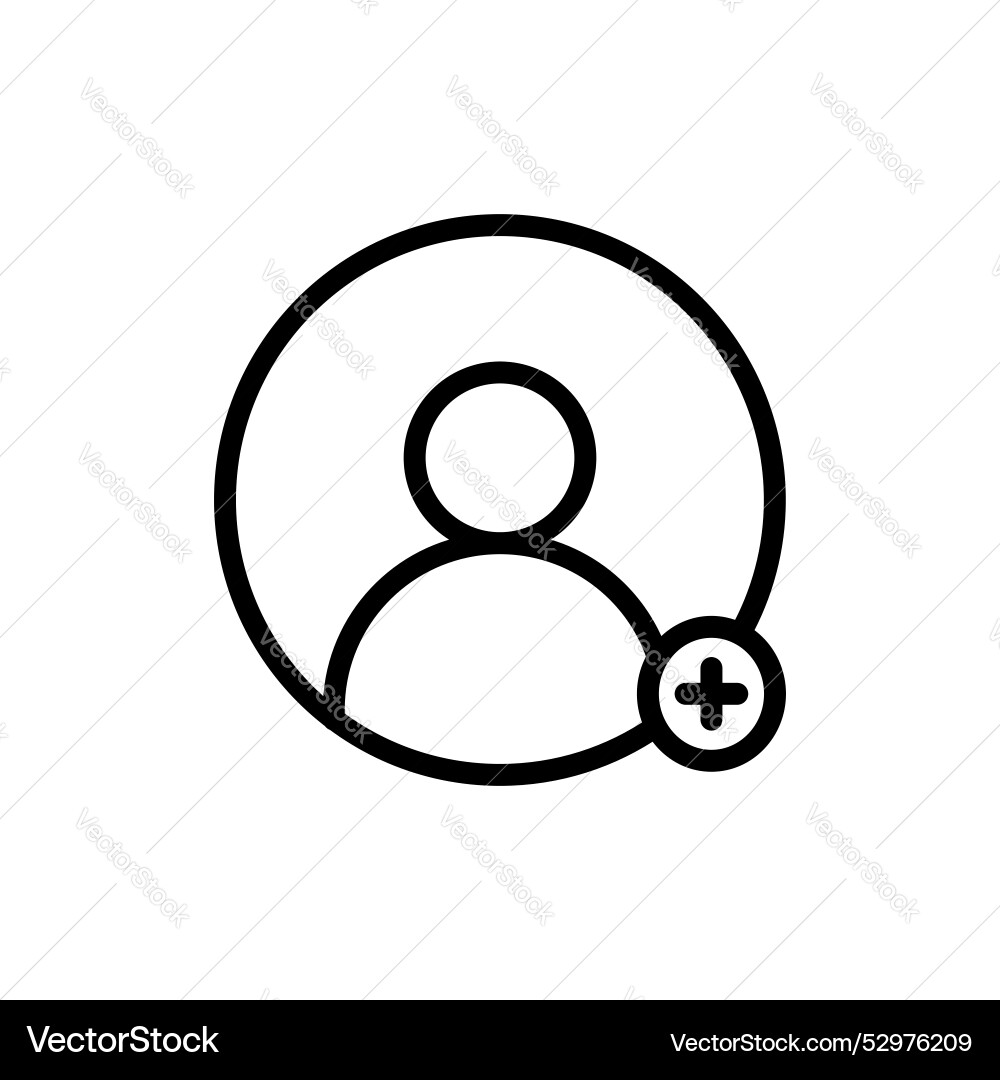 Add User Profile Icon Vector Image