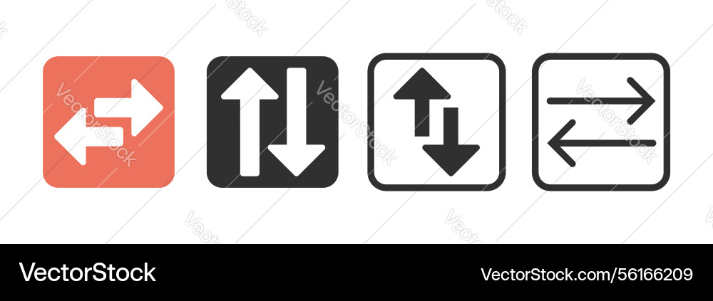 Change exchange sort order arrows icon set ui Change exchange sort order arrows icon set ui Vector Image
