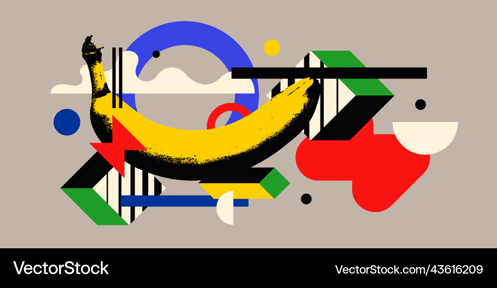 Graphics in a modern style with geometric Vector Image