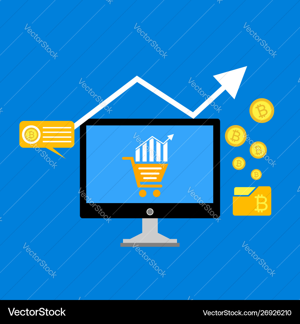 Blockchain scheme mining crypto currency server Blockchain scheme mining crypto currency server vector image