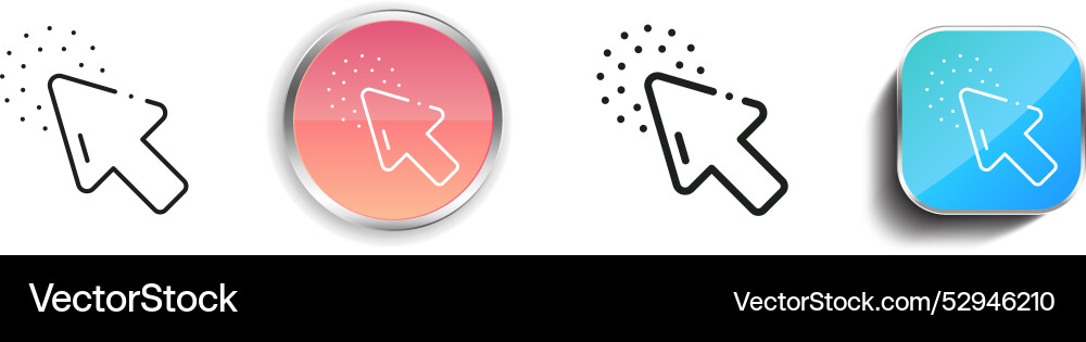 Click icon thin linear regular and button style vector image