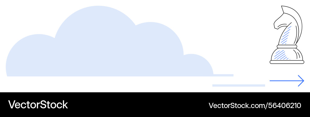 Cloud computing strategy represented by chess Cloud computing strategy represented by chess Vector Image