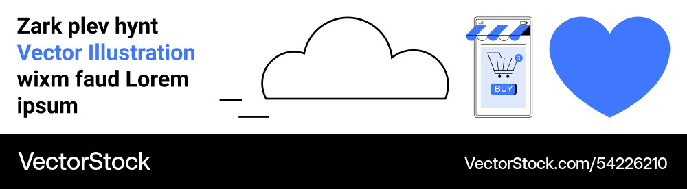 E-commerce and cloud computing art E-commerce and cloud computing art vector image