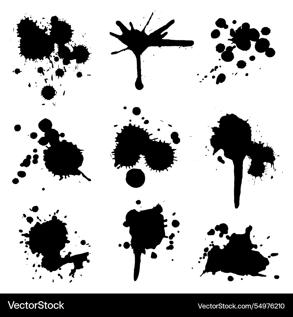 Flat design ink splash element Vector Image