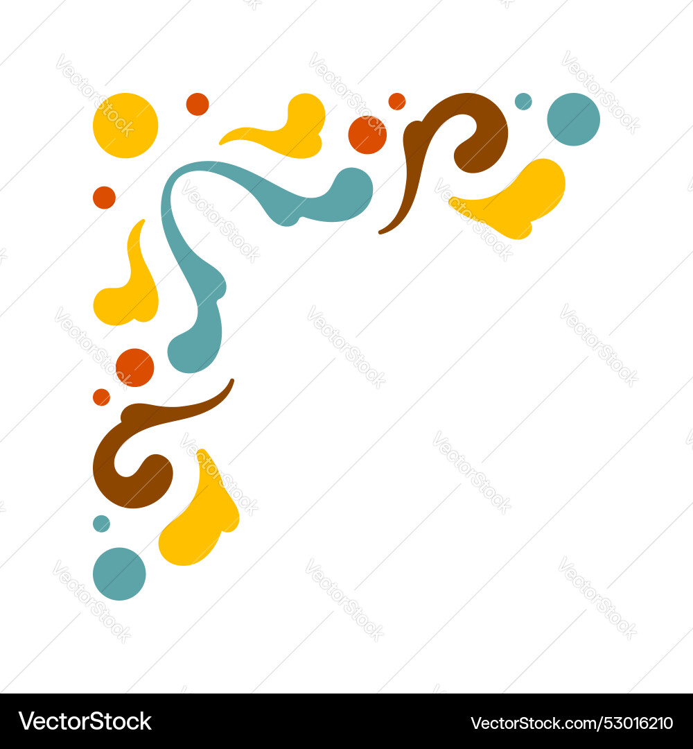 Hand drawn abstract groovy frame design element Hand drawn abstract groovy frame design element Vector Image