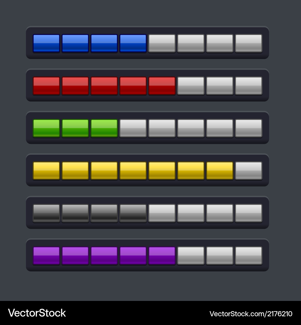 Loading Progress Bars vector image