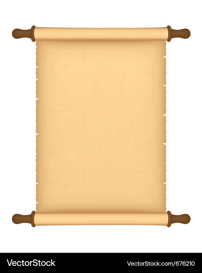 Old Parchment Scroll vector image