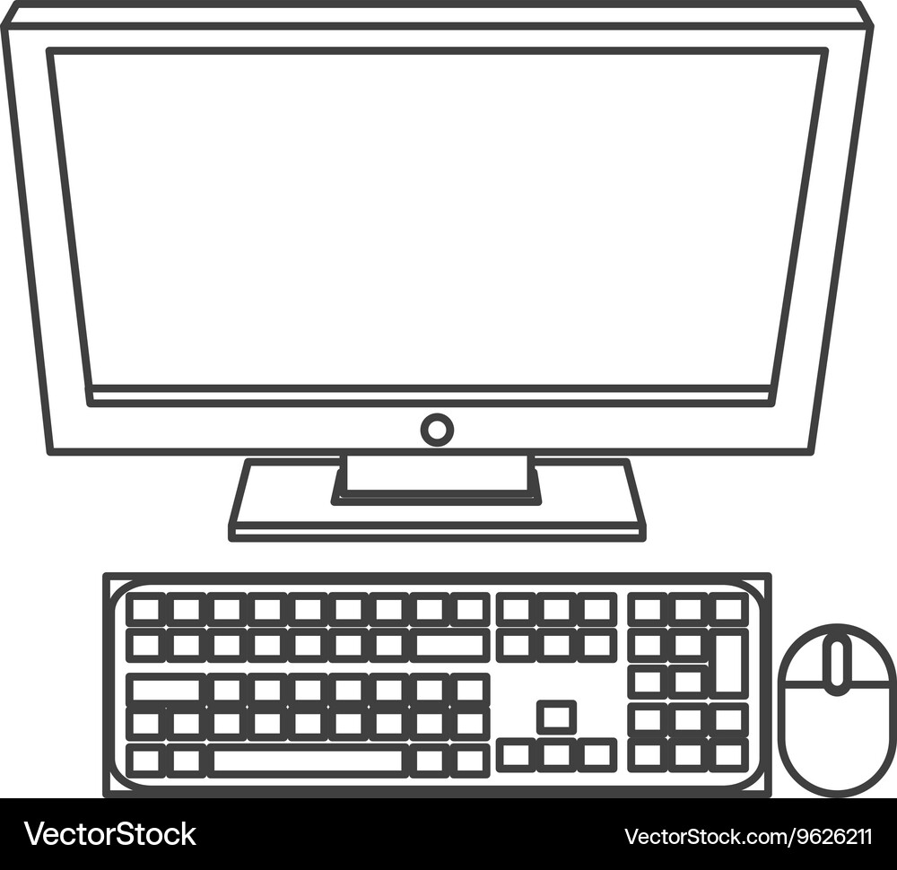 Computer monitor icon Vector Image