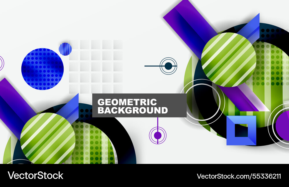 Dynamic complex geometric abstract background Vector Image