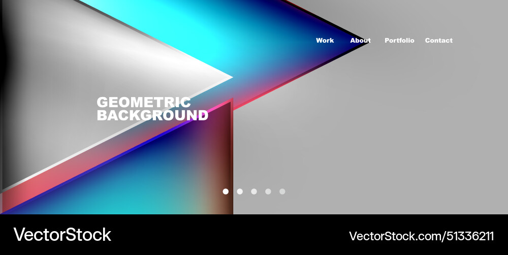 Gradient triangle geometric minimal wallpaper Vector Image