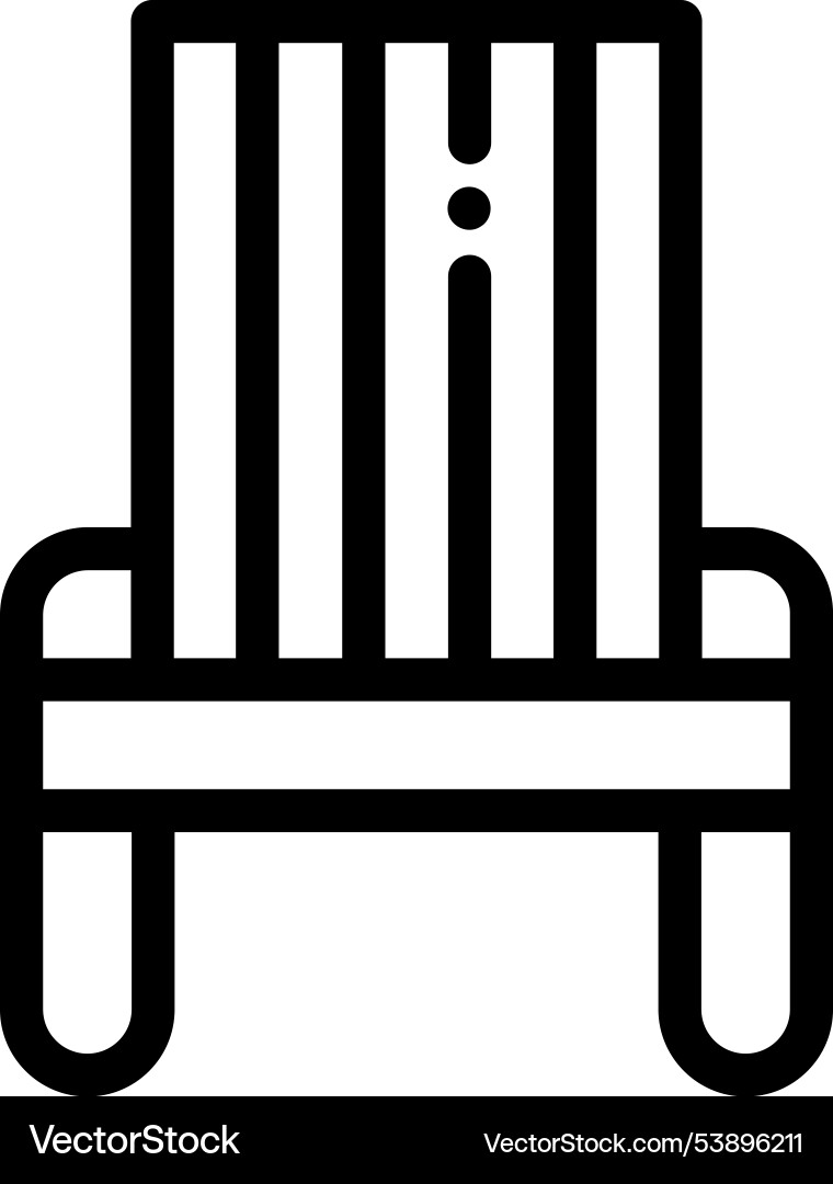 Hammock icon thin linear style design isolated Hammock icon thin linear style design isolated vector image