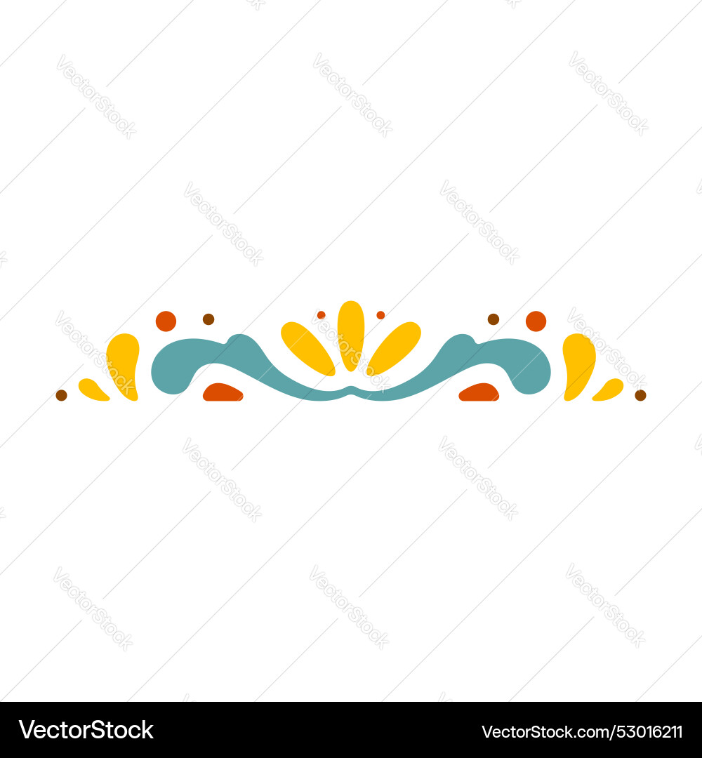 Hand drawn abstract groovy frame design element Vector Image