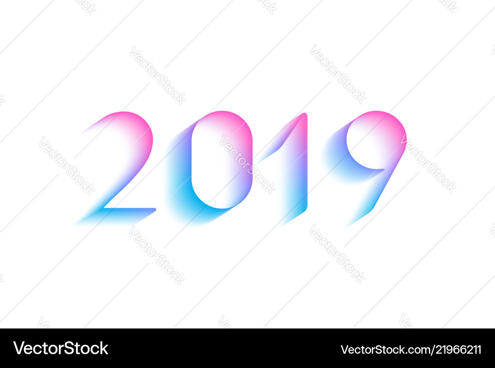 Happy new year 2019 greeting card design Happy new year 2019 greeting card design vector image