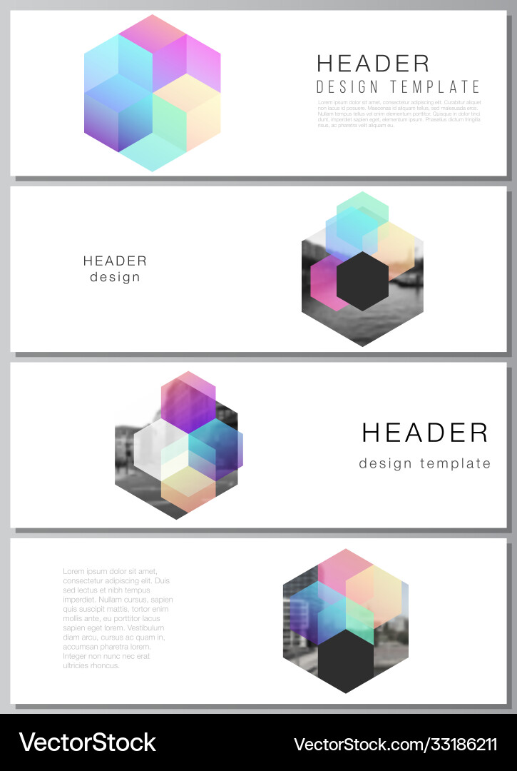 Layout headers banner design templates Layout headers banner design templates vector image
