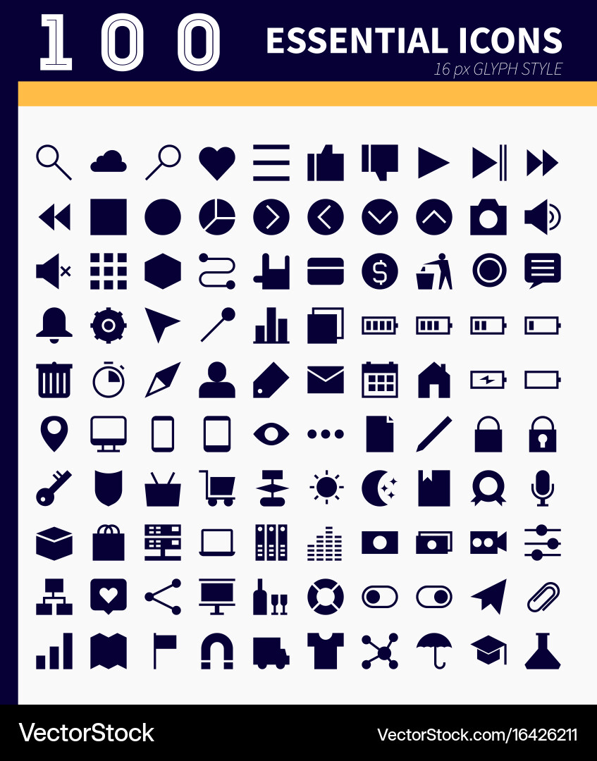 Modern Web App Icons Vector Image