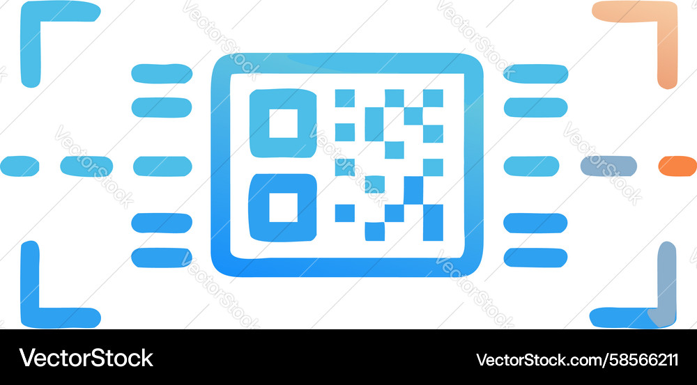 QR Code Scan Target Vector Image