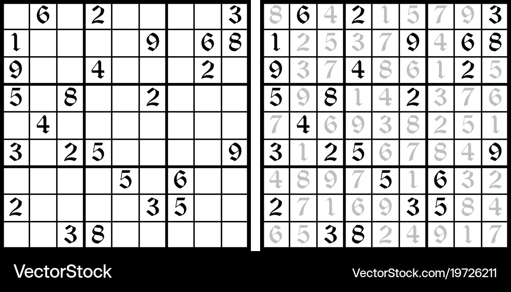 Sudoku Puzzle Game vector image