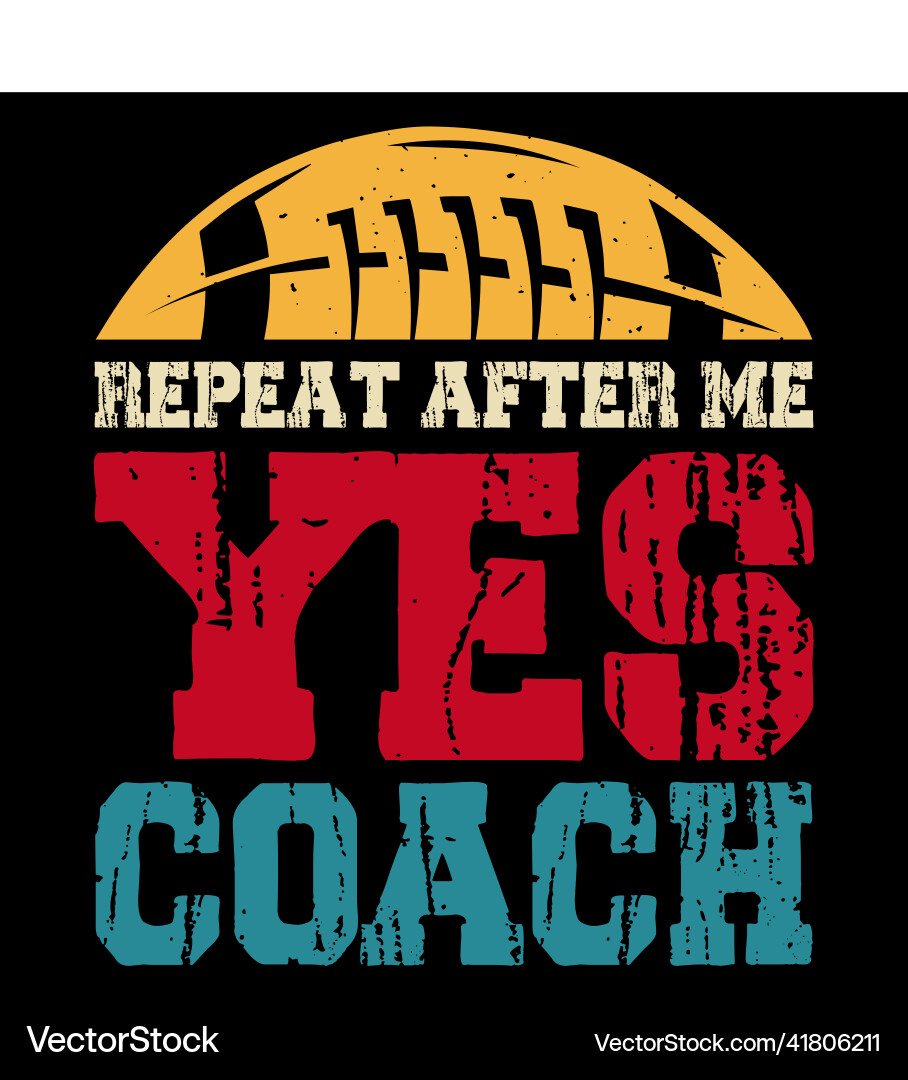 Vintage Football Coaching Gift T-Shirt vector image