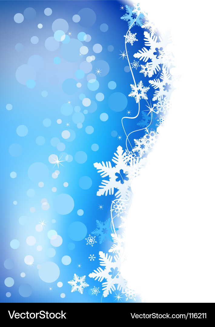 Winter Snowflake Background Vector Image