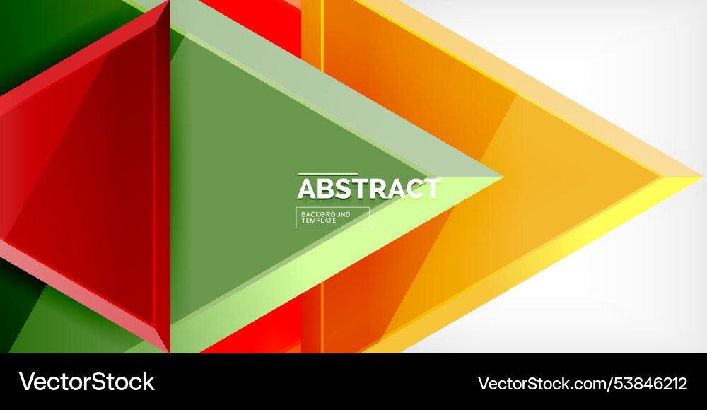Abstract background - colorful triangles with 3d Abstract background - colorful triangles with 3d Vector Image