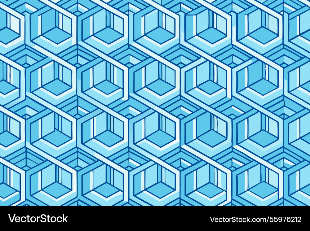 Beautiful geometric pattern with hexagonal shapes vector image