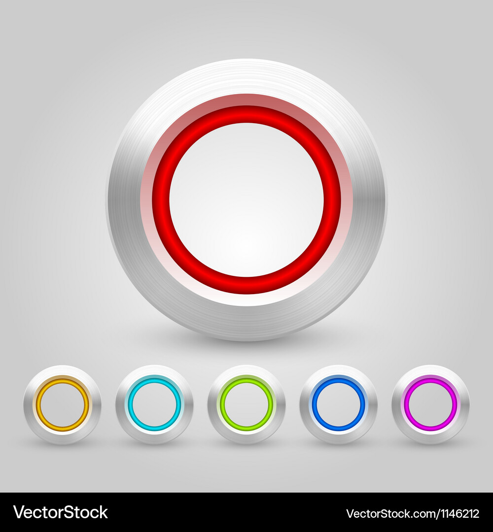 Colorful Web Button Set Vector Image