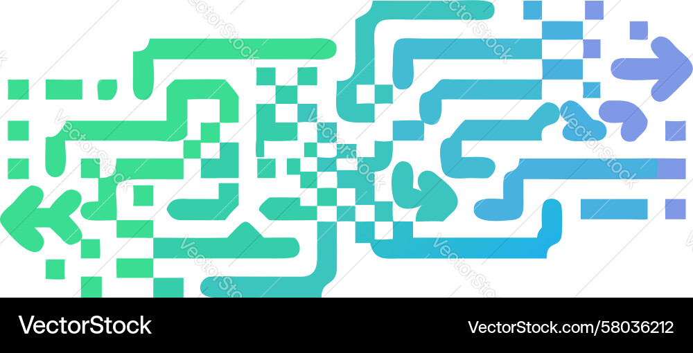 Digital Flow Circuit Gradient vector image