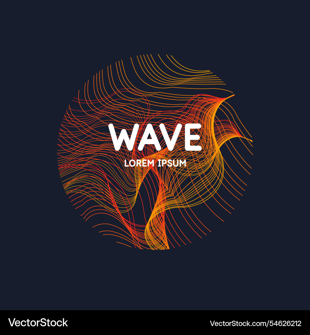 Dynamic Wave Background vector image