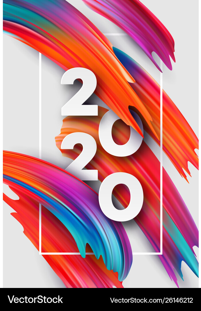 Frohes neues Jahr 2020 Briefing Gruß Frohes neues Jahr 2020 Briefing Gruß vektorbild