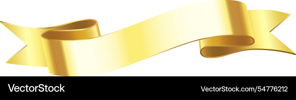 Golden waving ribbon flowing freely in the wind Golden waving ribbon flowing freely in the wind vector image