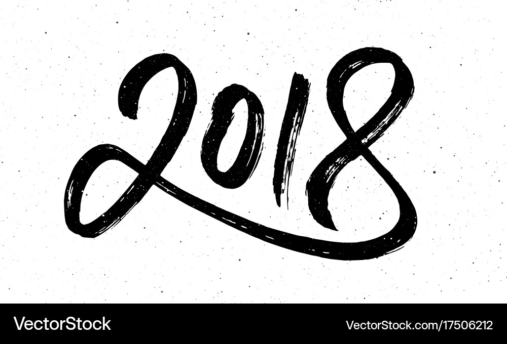 Kalligraphie für 2018 neues Jahr des Hundes Vektorbild