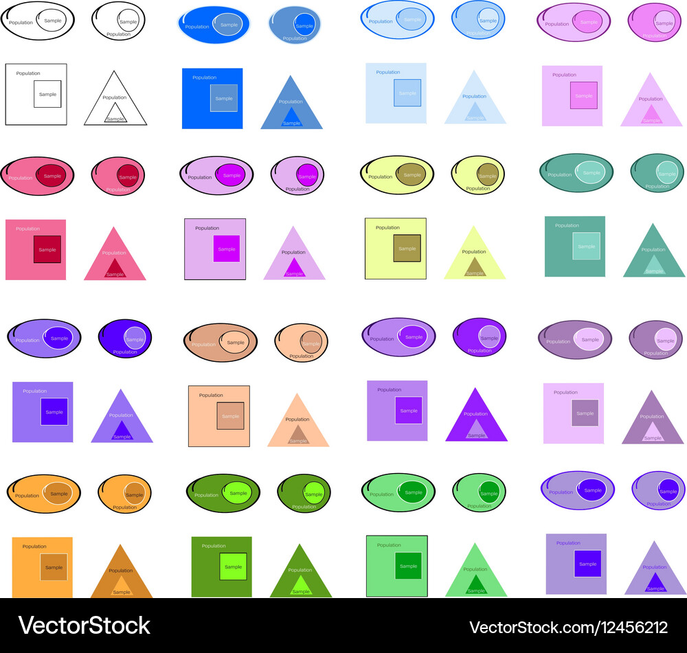 Research process sampling from target population Vector Image
