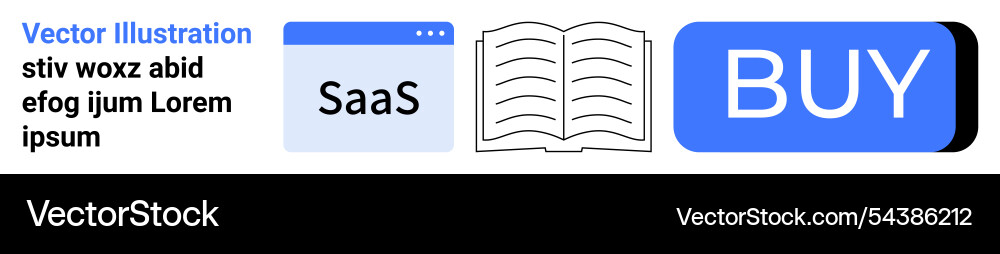 Saas platform with digital learning and e-commerce Saas platform with digital learning and e-commerce vector image