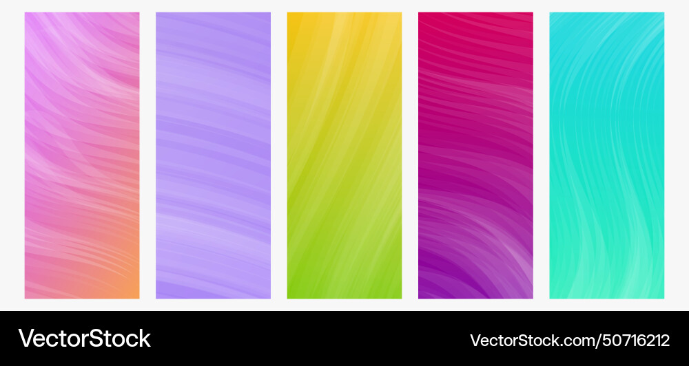 Set of modern gradient backgrounds with wave line Set of modern gradient backgrounds with wave line vector image