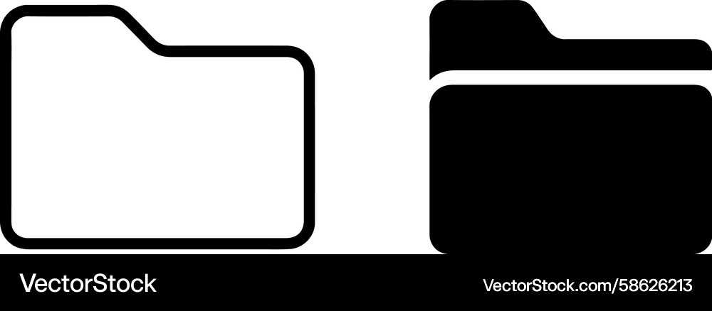 A simple folder icon isolated on white background Vector Image