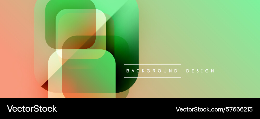 Abstract geometric shapes overlap creating Vector Image
