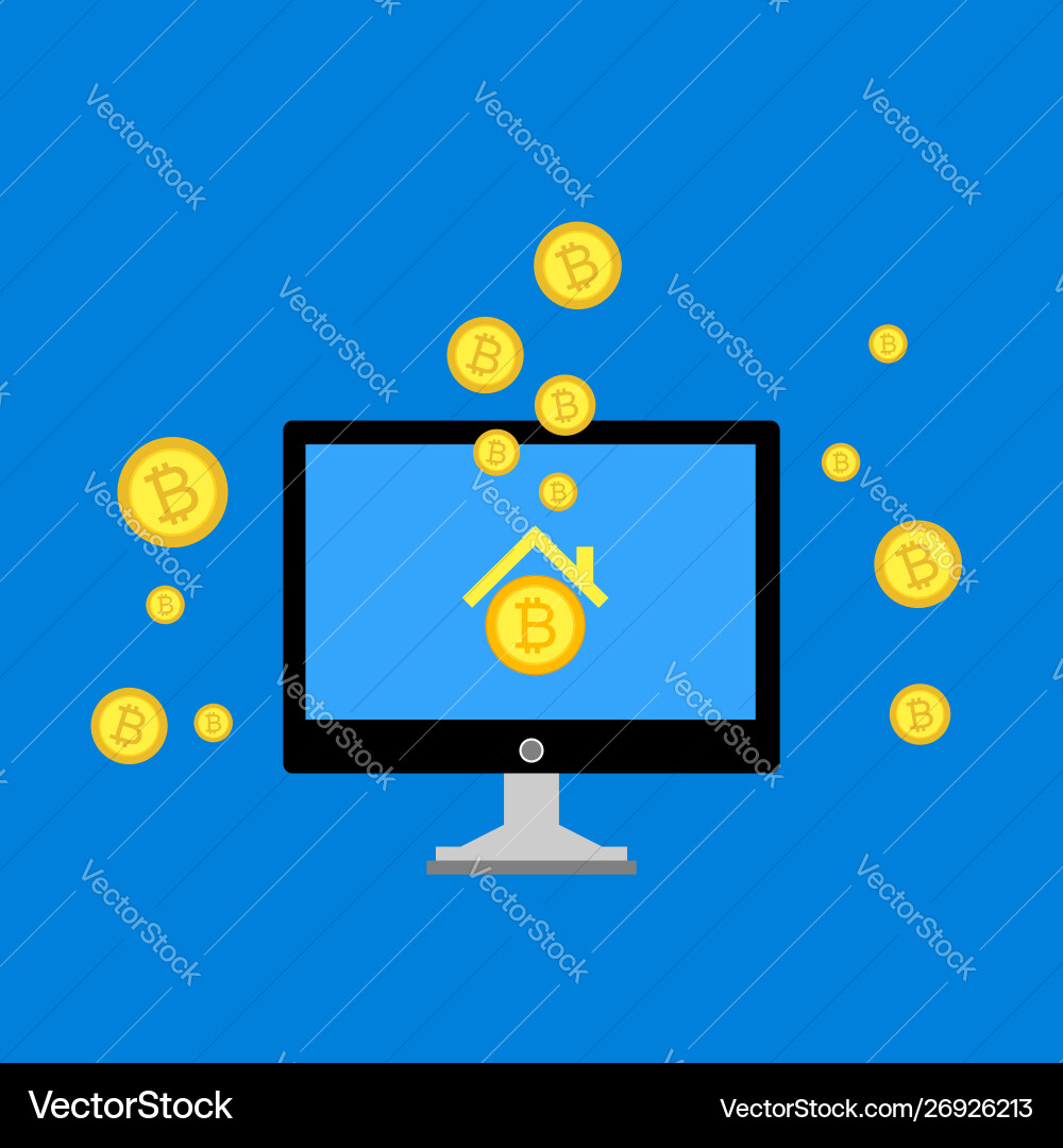 Blockchain scheme mining crypto currency server Blockchain scheme mining crypto currency server vector image
