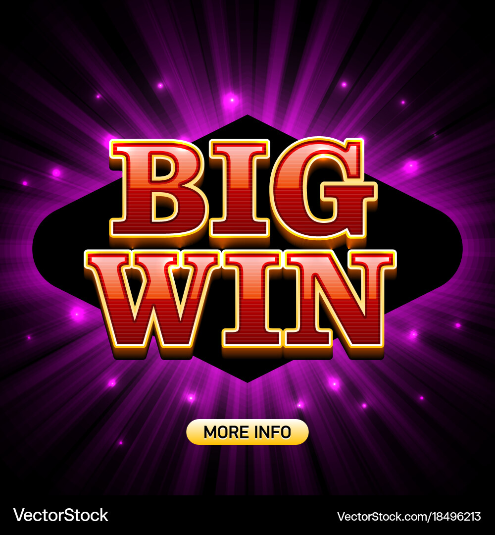 Casino Win Banner - Jackpot Celebration Vector Image
