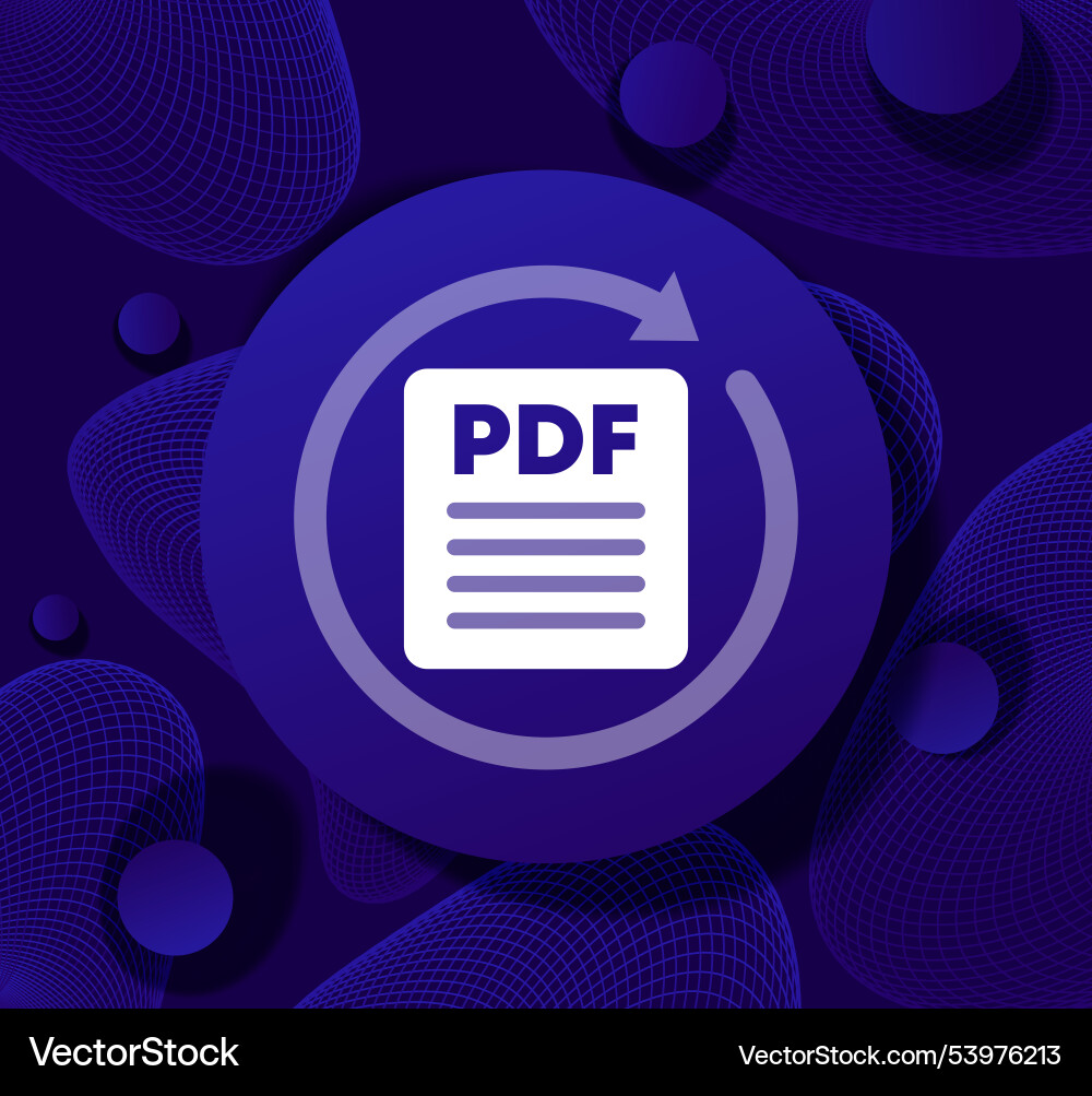 Convert to pdf icon for web or apps vector image