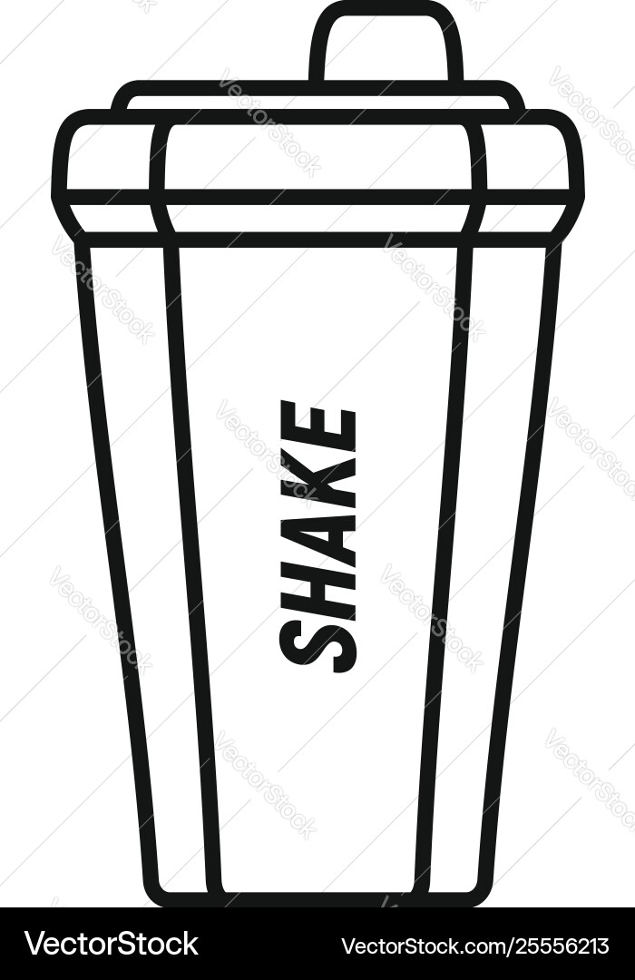 Shake Bottle Icon - Outline Style Vector Image