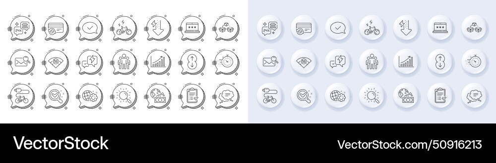 Timer Diagramm und Laptop-Passwortzeile Icons Timer Diagramm und Laptop-Passwortzeile Icons vektorbild