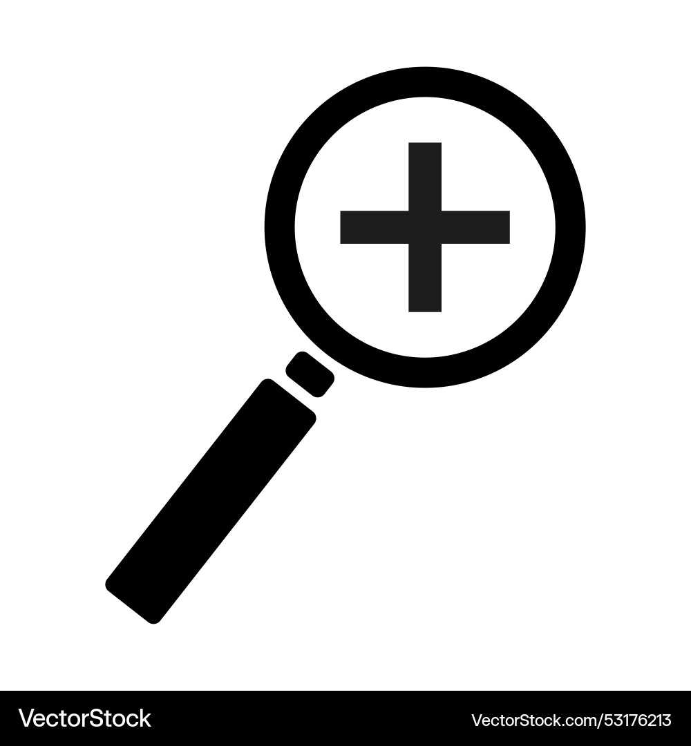 Zoom in icon for web site stock image Vector Image