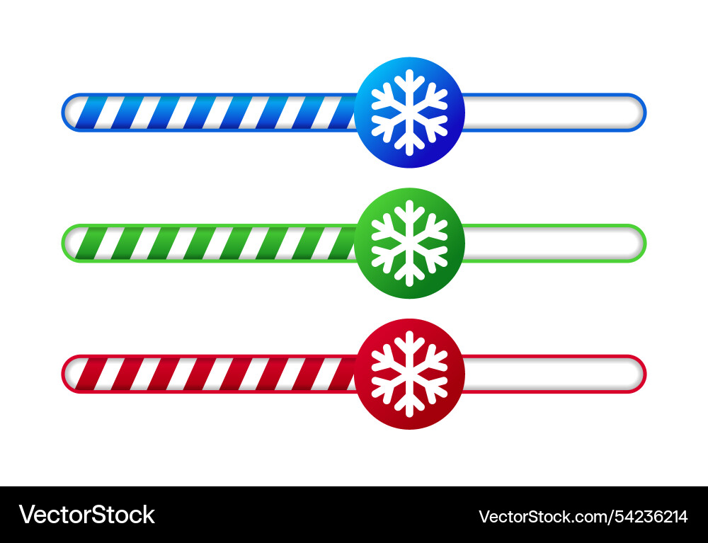 Christmas loading bar status Christmas loading bar status vector image