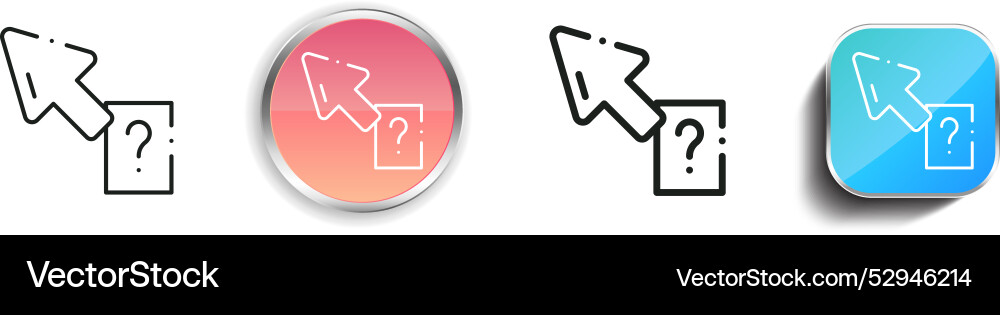 Clicker icon thin linear regular and button style Vector Image